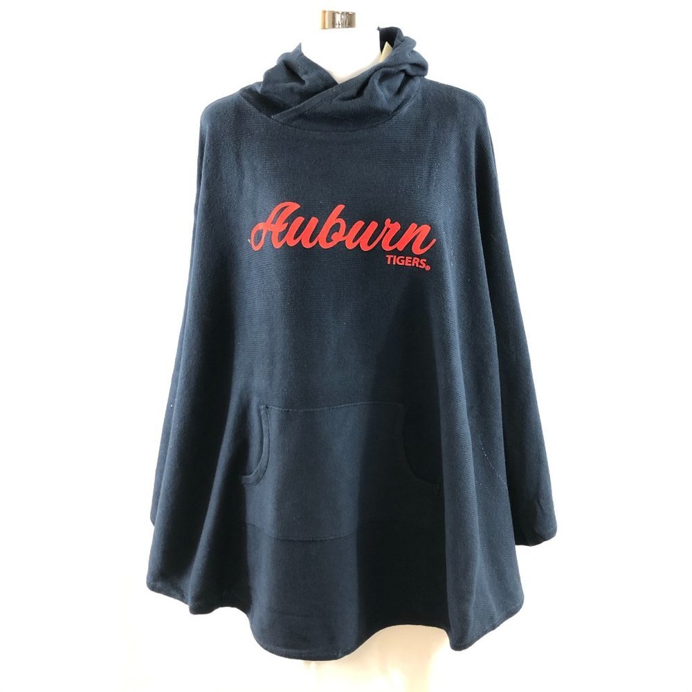 NCAA Auburn Tigers Womens Poncho Sweater Hooded OS